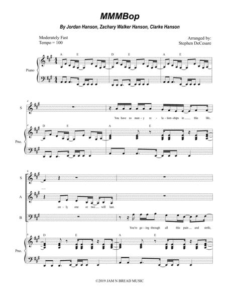 Mmmbop For Vocal Trio Sab Sheet Music