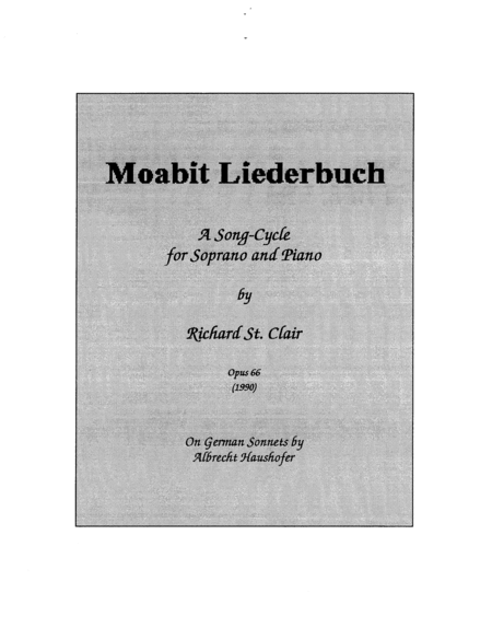 Free Sheet Music Moabit Liederbuch 9 Lieder For Soprano And Piano New Edition 2020