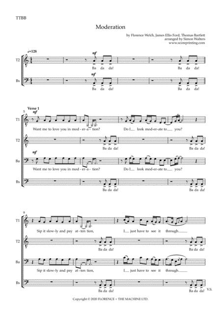 Free Sheet Music Moderation Ttbb