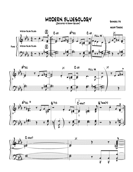 Free Sheet Music Modern Bluesology