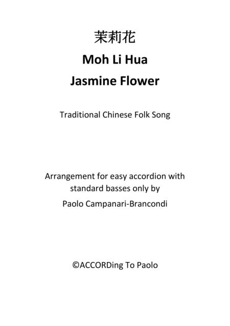 Free Sheet Music Moh Li Hua Jasmine Flower Accordion Arrangement