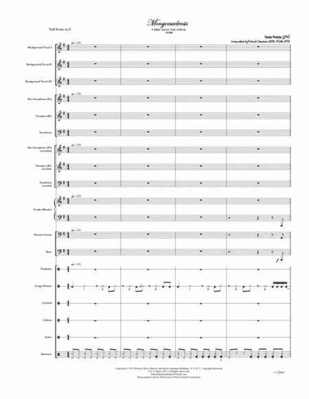 Free Sheet Music Mongonucleosis Chicago Full Score Set Of Parts