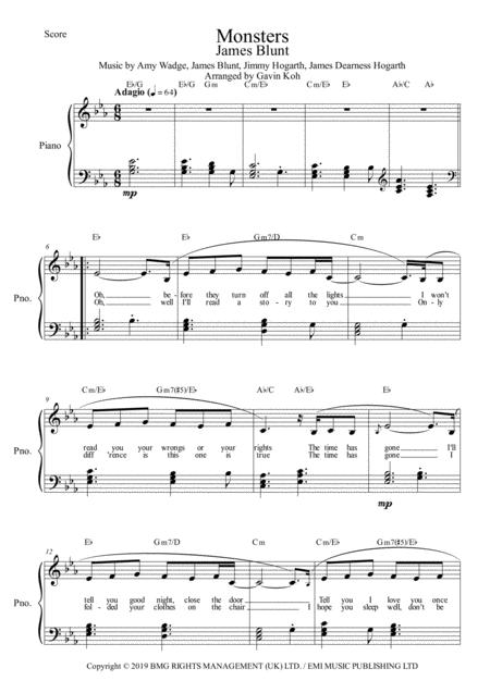 Free Sheet Music Monsters