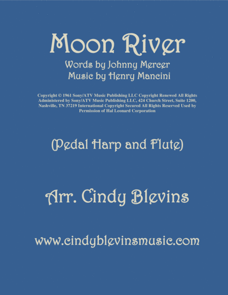 Moon River Arranged For Pedal Harp And Flute Sheet Music