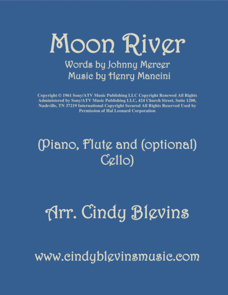 Moon River Arranged For Piano Flute And Optional Cello Sheet Music