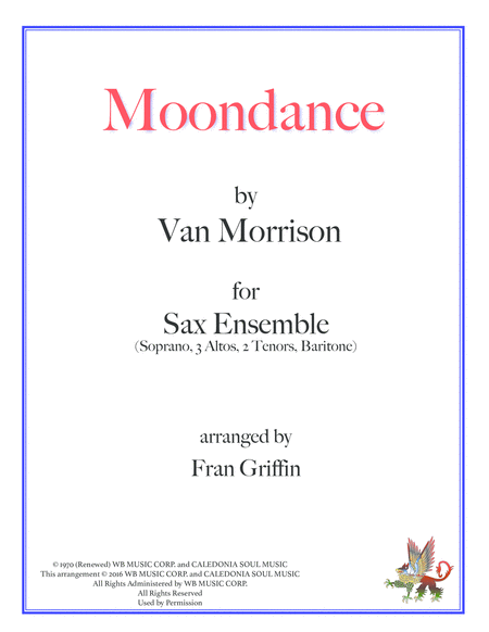 Moondance For Sax Ensemble Sheet Music