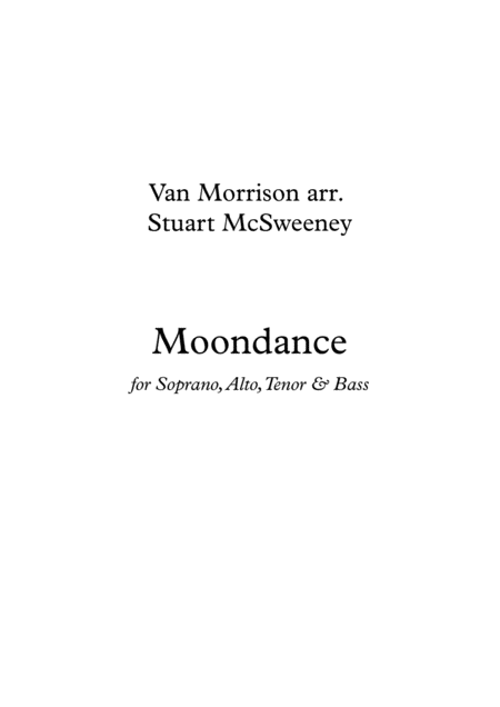 Free Sheet Music Moondance Satb