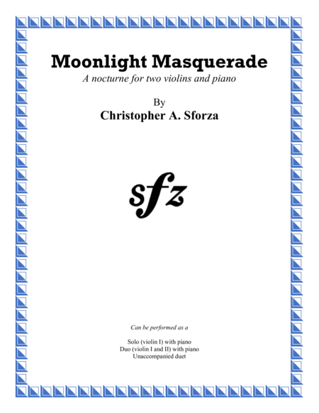 Free Sheet Music Moonlight Masquerade For Two Violins And Piano