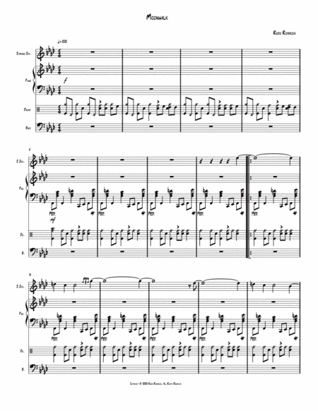 Free Sheet Music Moonwalk