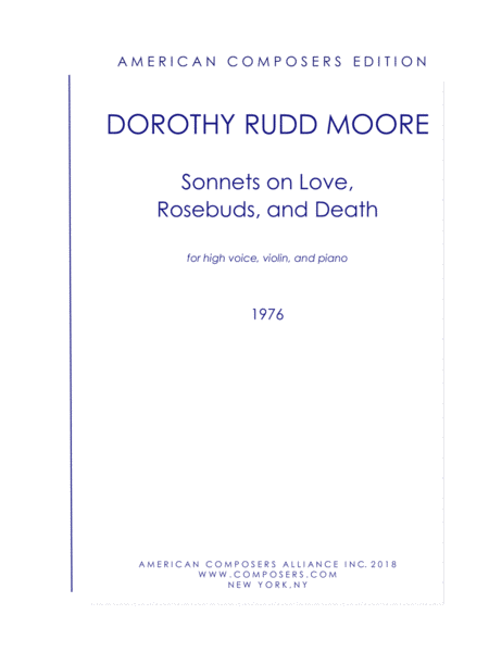 Free Sheet Music Moore Sonnets On Love Rosebuds And Death