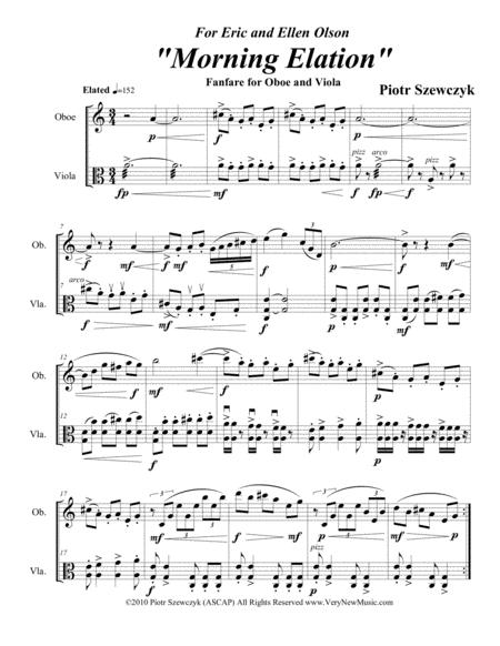 Free Sheet Music Morning Elation For Oboe And Viola