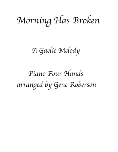 Morning Has Broken Piano Four Hands Sheet Music