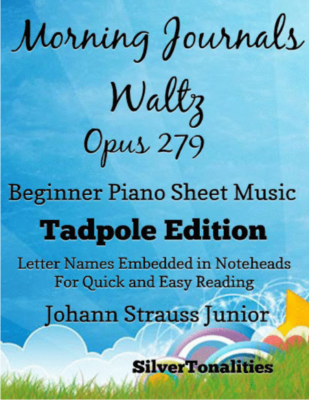 Morning Journals Waltz Opus 279 Easy Piano Sheet Music Tadpole Edition Sheet Music