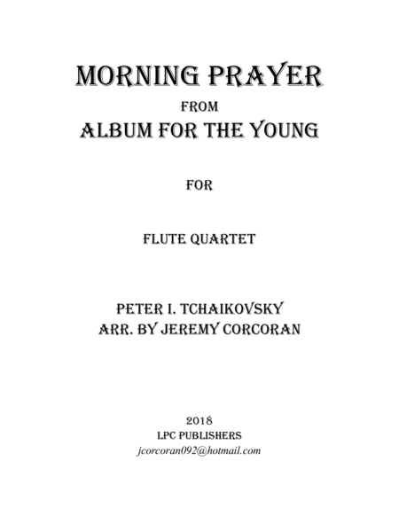 Morning Prayer For Flute Quartet Sheet Music