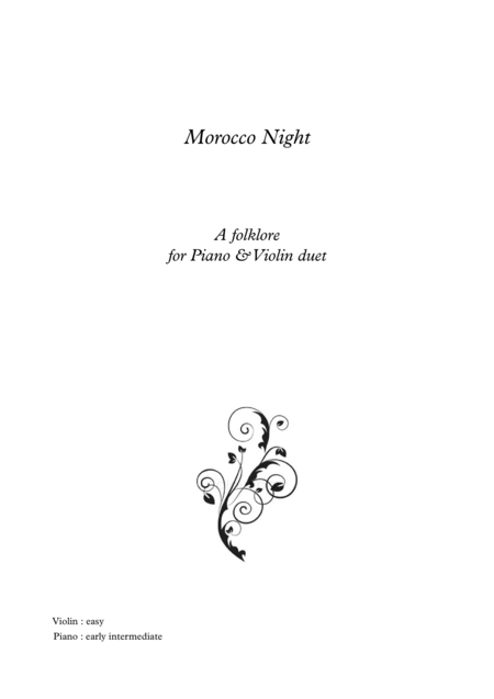 Free Sheet Music Morocco Night Piano Violin Duet