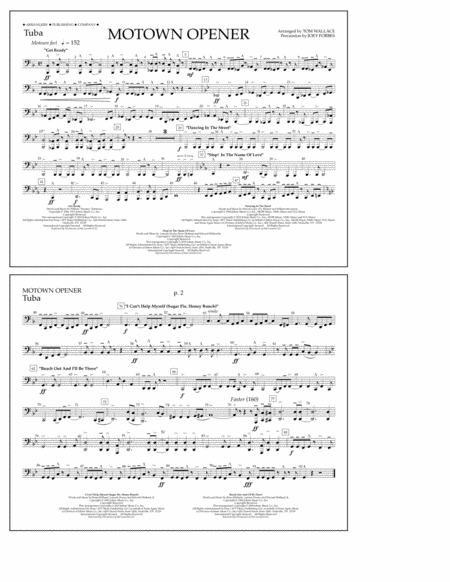 Motown Theme Show Opener Arr Tom Wallace Tuba Sheet Music