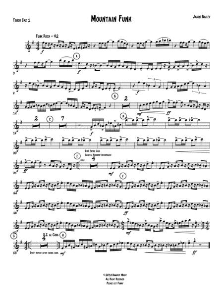 Mountain Funk Sheet Music