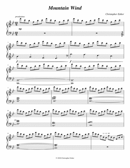 Free Sheet Music Mountain Wind