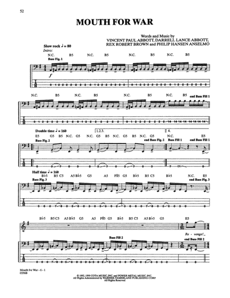 Free Sheet Music Mouth For War