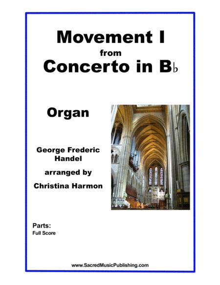 Movement I From Concerto In B Organ Sheet Music