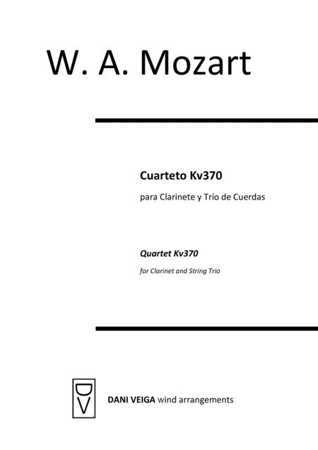 Free Sheet Music Mozart Clarinet Quartet Kv370 With String Trio From Oboe Quartet