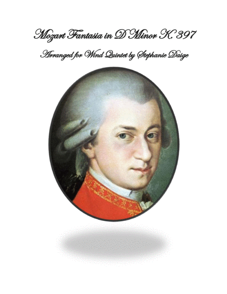 Mozart Fantasia In D Minor K 397 For Woodwind Quintet Sheet Music