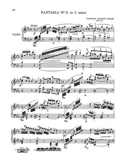 Mozart Fantasy No 2 In C Minor K 396 Full Complete Version Sheet Music