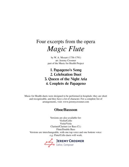 Mozart Magic Flute Selections Music For Health Duet Oboe Bassoon Sheet Music