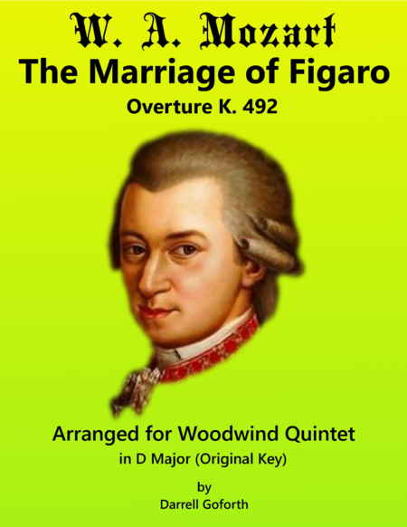 Mozart Overture To The Marriage Of Figaro For Wind Quintet Sheet Music