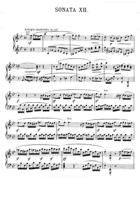 Free Sheet Music Mozart Piano Sonata In B Major K 498a Full Complete Version