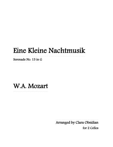 Mozarts Eine Kleine Nachtmusik Complete For 2 Cellos Solo And Accompaniment Sheet Music