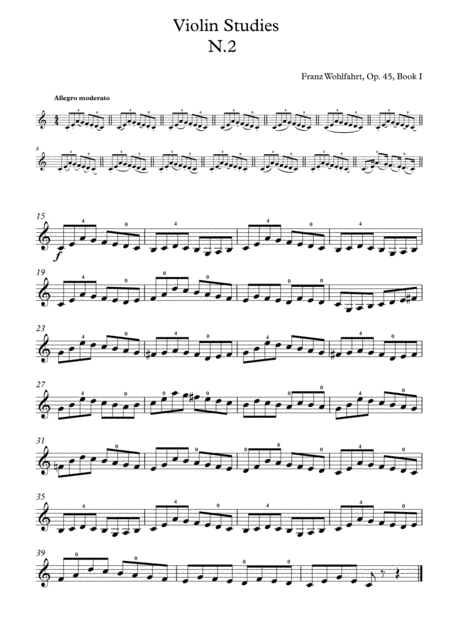 Mp3 Pdf F Wohlfahrt Etude N 2 14 Bowing Variations From 60 Etudes For Violin Op 45 Book I Mp3 Life Recording Sheet Music