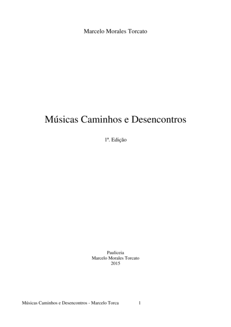 Free Sheet Music Msicas Caminhos E Desencontros