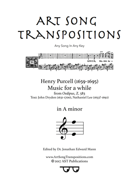 Free Sheet Music Music For A While A Minor