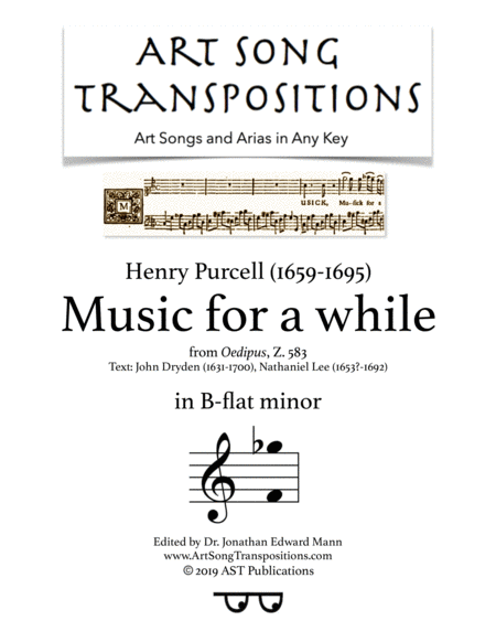 Free Sheet Music Music For A While B Flat Minor