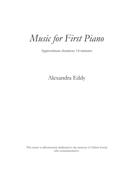 Music For First Piano Sheet Music