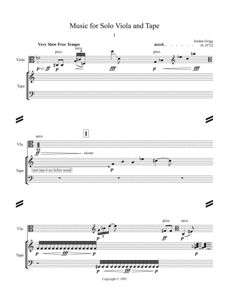 Free Sheet Music Music For Solo Viola And Tape