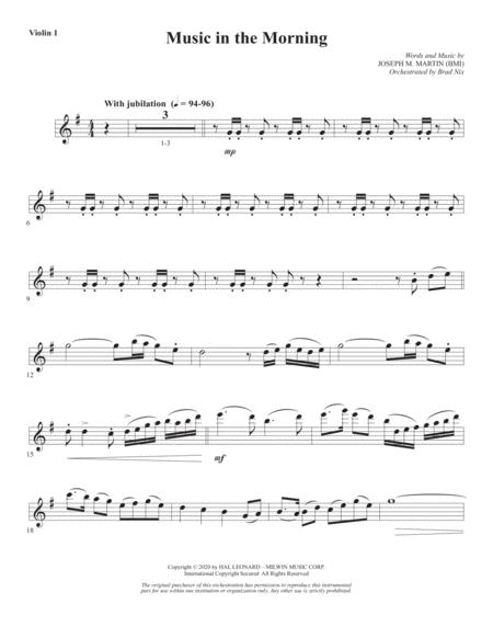 Free Sheet Music Music In The Morning Violin 1