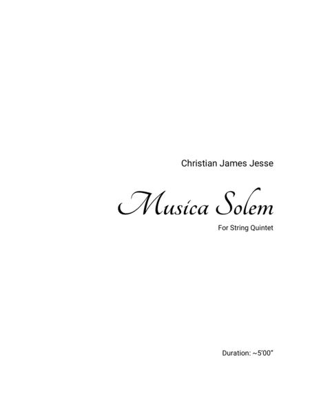 Free Sheet Music Musica Solem