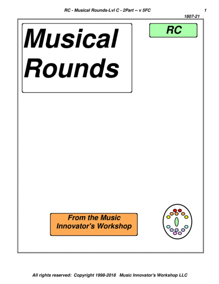 Free Sheet Music Musical Rounds Collection Series 5fc Key Map Tablature