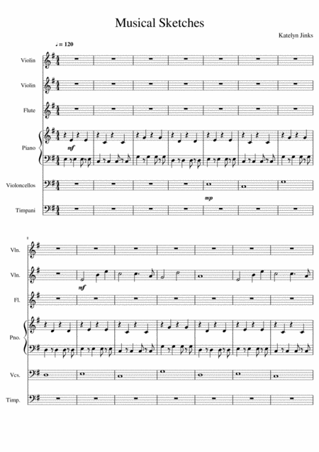 Free Sheet Music Musical Sketches