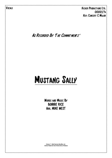 Free Sheet Music Mustang Sally Vocals
