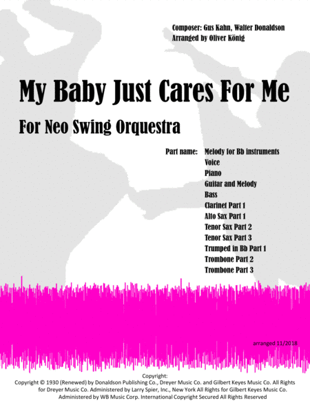 Free Sheet Music My Baby Just Cares For Me For Neo Swing Orquestra