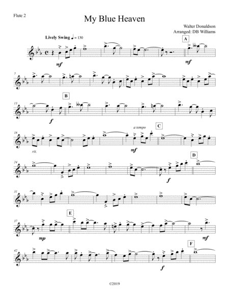 My Blue Heaven Flute 2 Sheet Music