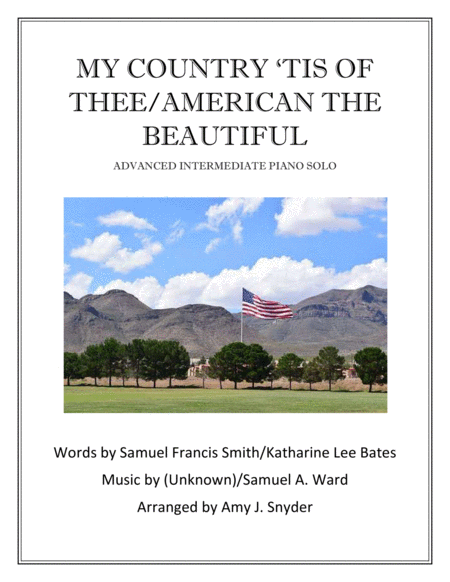 My Country Tis Of Thee America The Beautiful Medley Piano Solo Sheet Music