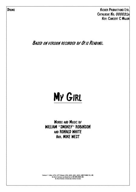 My Girl Drums Sheet Music