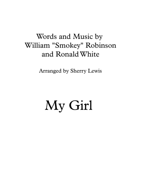 My Girl Violin Solo For Solo Violin Sheet Music