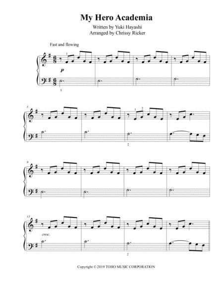 My Hero Academia Easy Piano Sheet Music