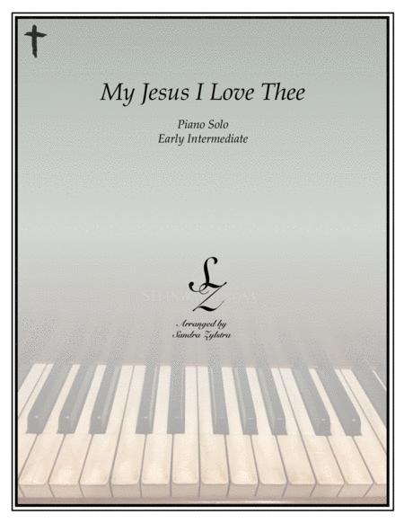 My Jesus I Love Thee Early Intermediate Piano Solo Sheet Music