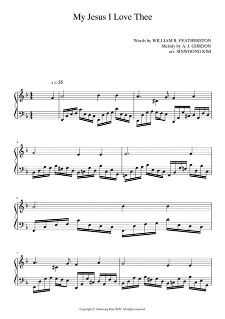 My Jesus I Love Thee Piano Solo In F Major Sheet Music